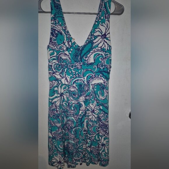 Lilly Pulitzer Shianne Seafoam Green MontaukStrecth Jersey Dress Sz.M - Picture 6 of 9